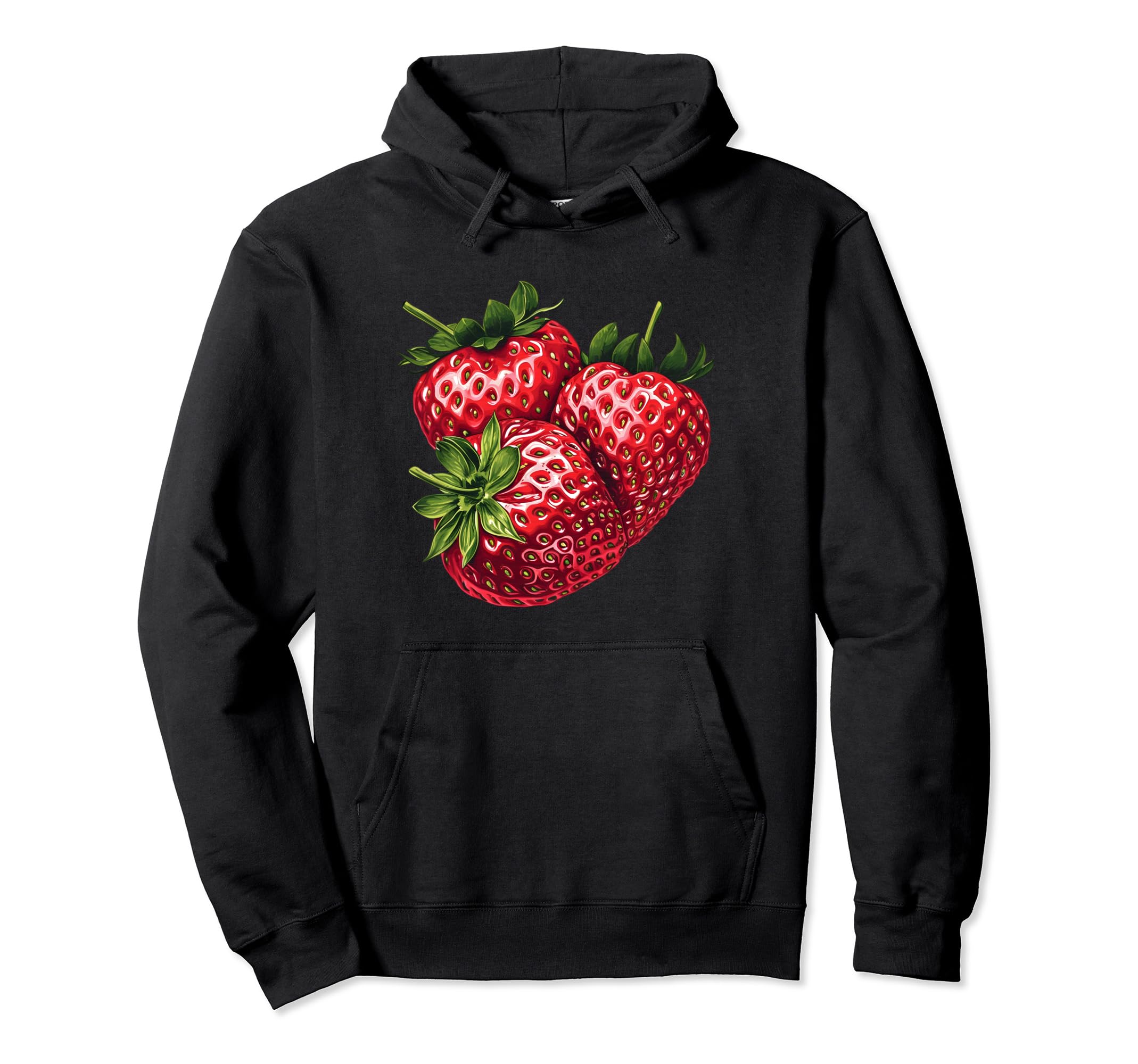 Boho Ripe Strawberries Strawberry Hoodie - Minimalist Print Men Women - T-Shirt, Sweatshirt, Hoodie