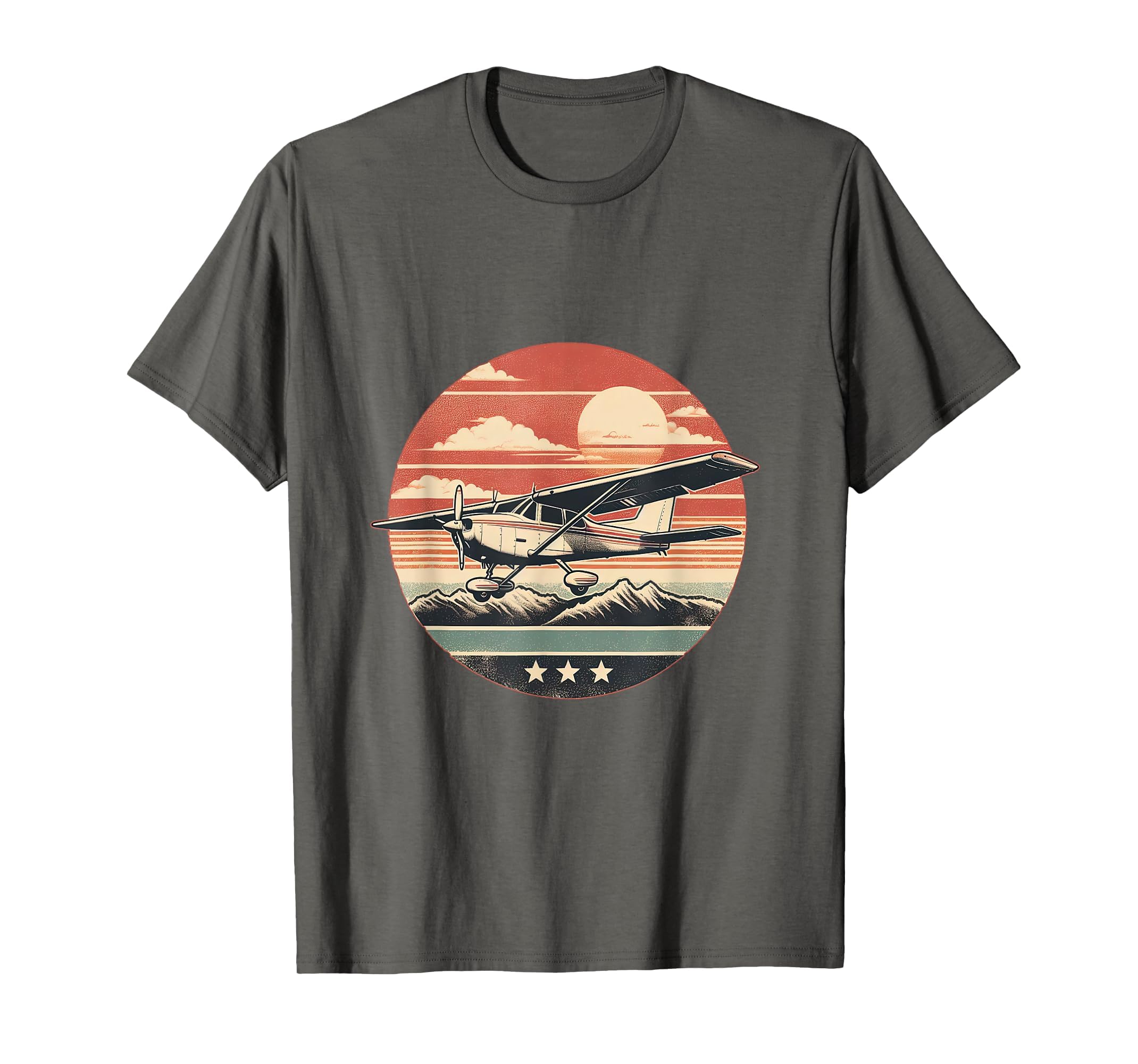 C 172 Skyhawk C172 Airplane Sunset Pilot T-Shirt - Graphic Print Unisex - T-Shirt, Sweatshirt, Hoodie