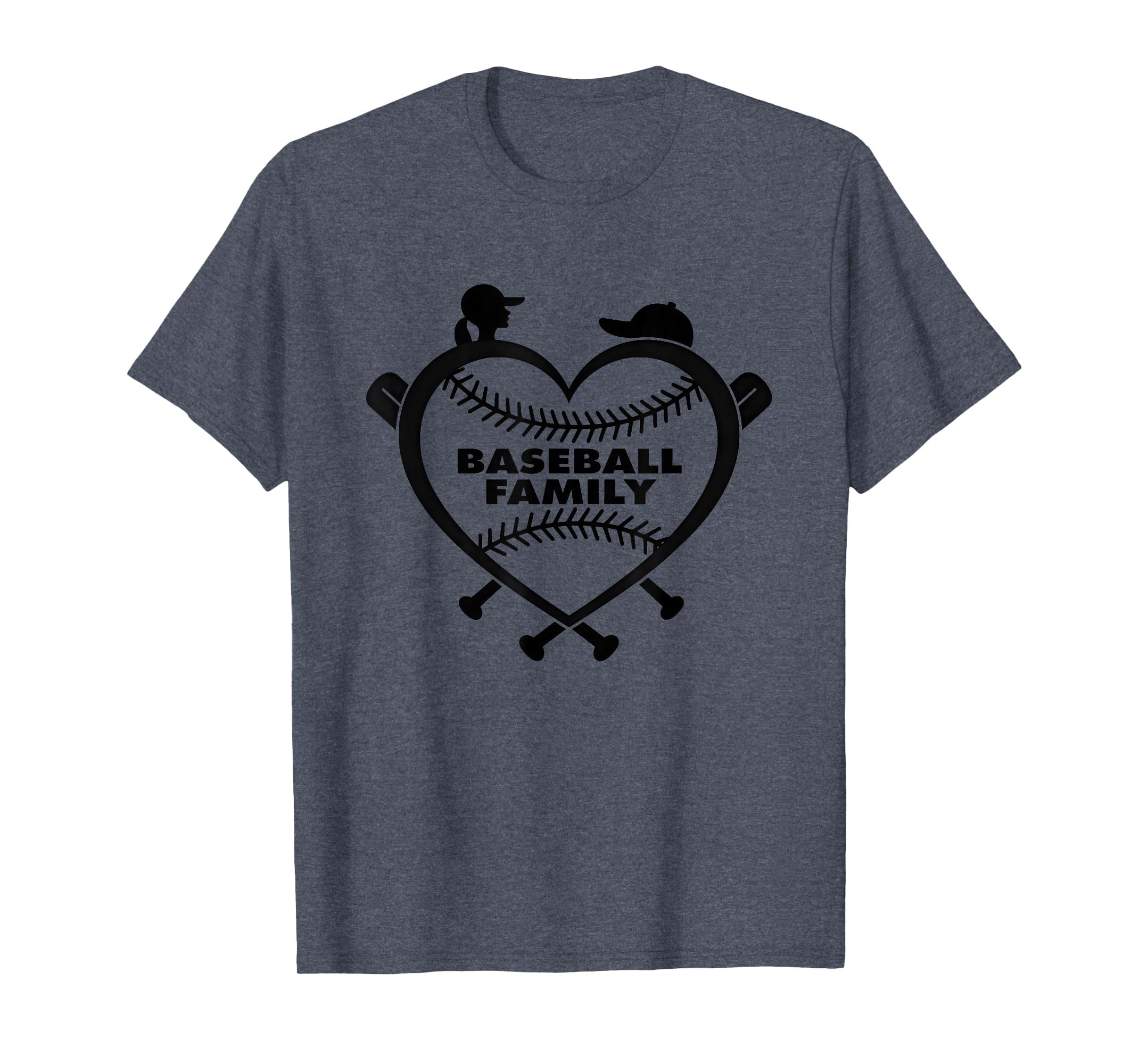 Baseball Family Sister Heart Love T-Shirt - Fun Novelty Design for Adults - T-Shirt, Sweatshirt, Hoodie