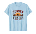 Sunset Trails Custom Cowboy Tales T-Shirt - Custom Art Print Men Women - T-Shirt, Sweatshirt, Hoodie