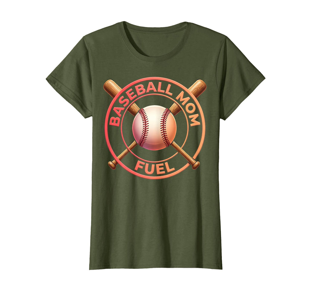 Baseball Mom Fuel Sports Moms T-Shirt - Unique Graphic Men Women - T-Shirt, Sweatshirt, Hoodie