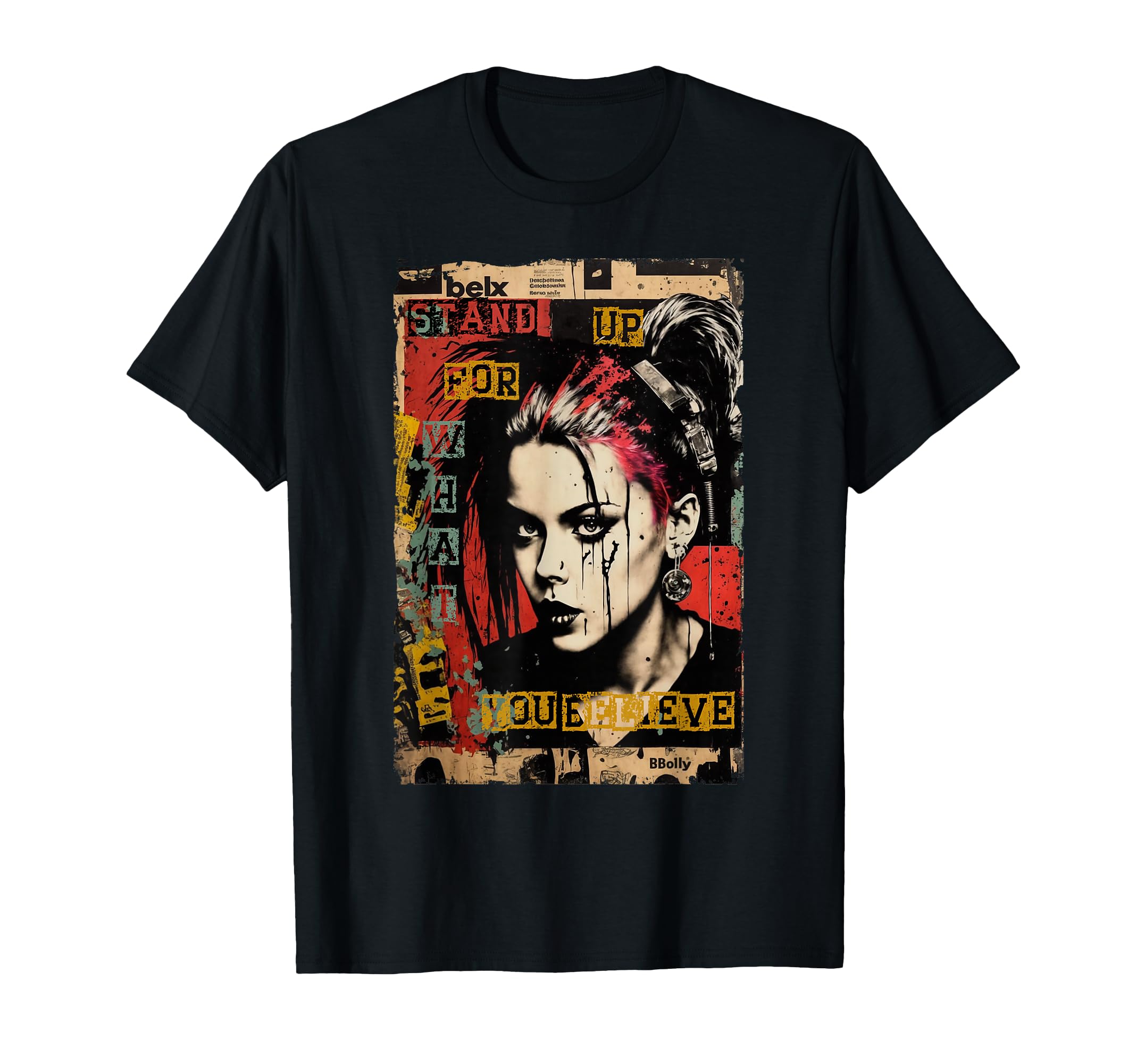 Punk Graffiti Grunge 90S Colorful T-Shirt - Casual Everyday Wear Men Women - T-Shirt, Sweatshirt, Hoodie