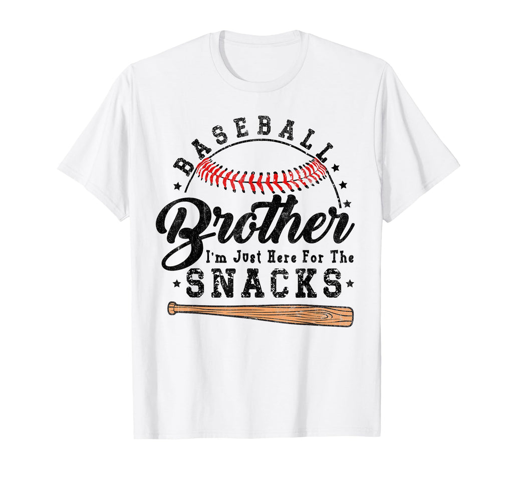 Baseball Brother Im Just Here Snacks T-Shirt - Minimalist Print Unisex - T-Shirt, Sweatshirt, Hoodie