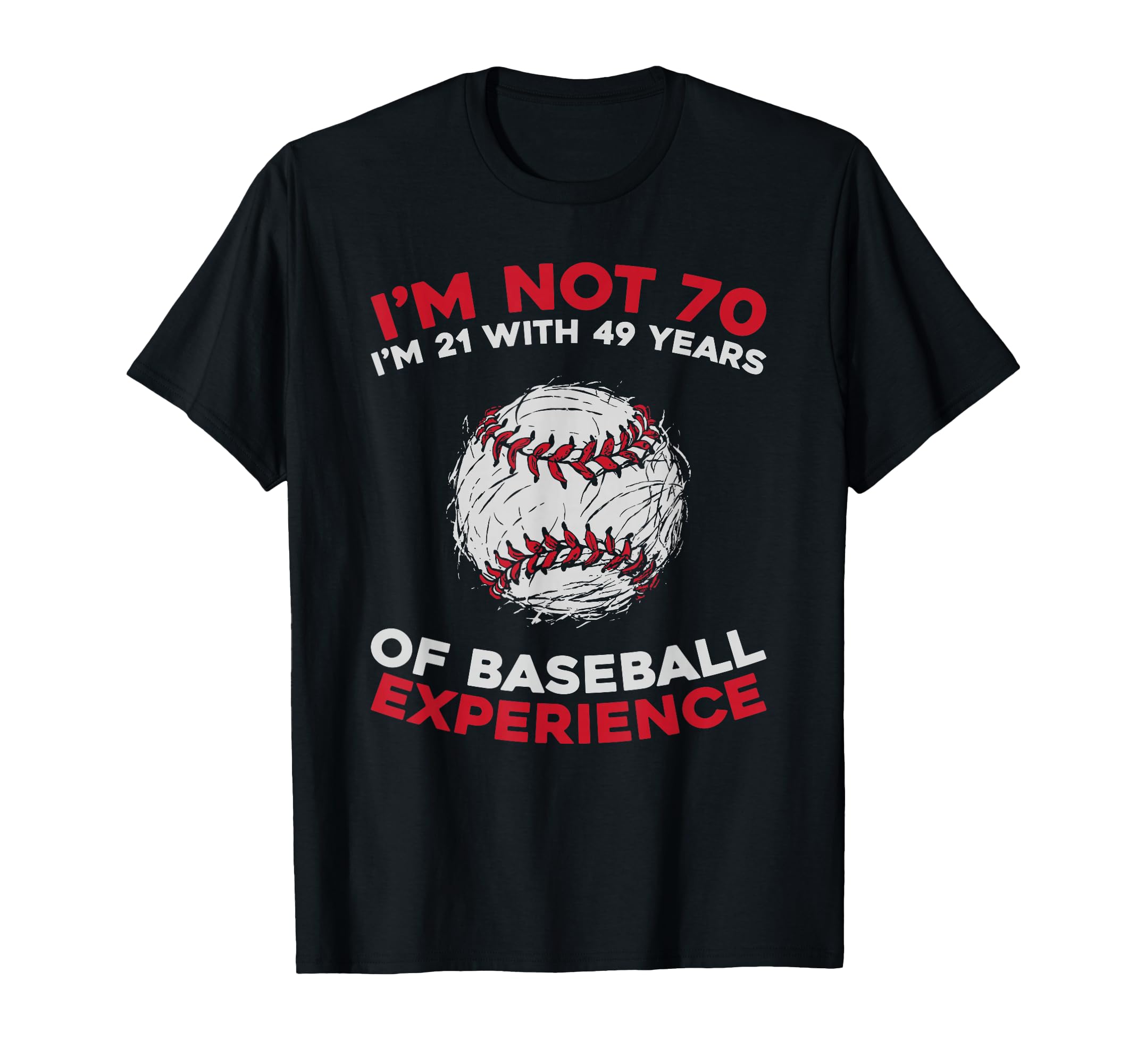 70Th Birthday Baseball Team Sport T-Shirt - Minimalist Print for Adults - T-Shirt, Sweatshirt, Hoodie