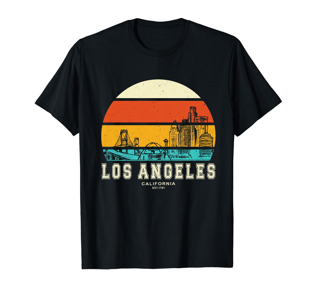 Los Angeles California Sunset Skyline T-Shirt - Novelty Apparel Unisex - T-Shirt, Sweatshirt, Hoodie