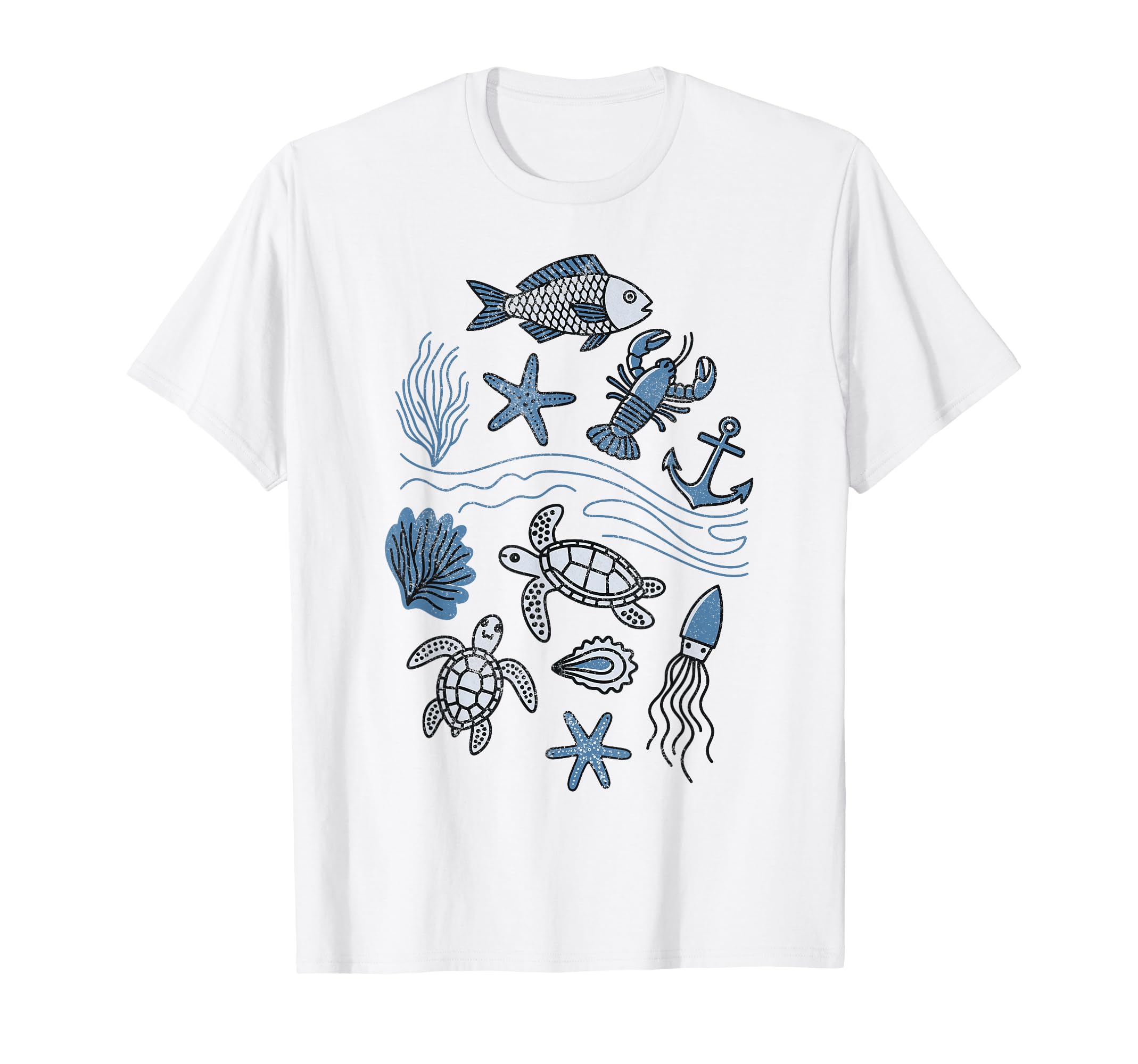 90S Fisherman Aesthetic Fish Beachy T-Shirt - Aesthetic Graphic Men Women - T-Shirt, Sweatshirt, Hoodie