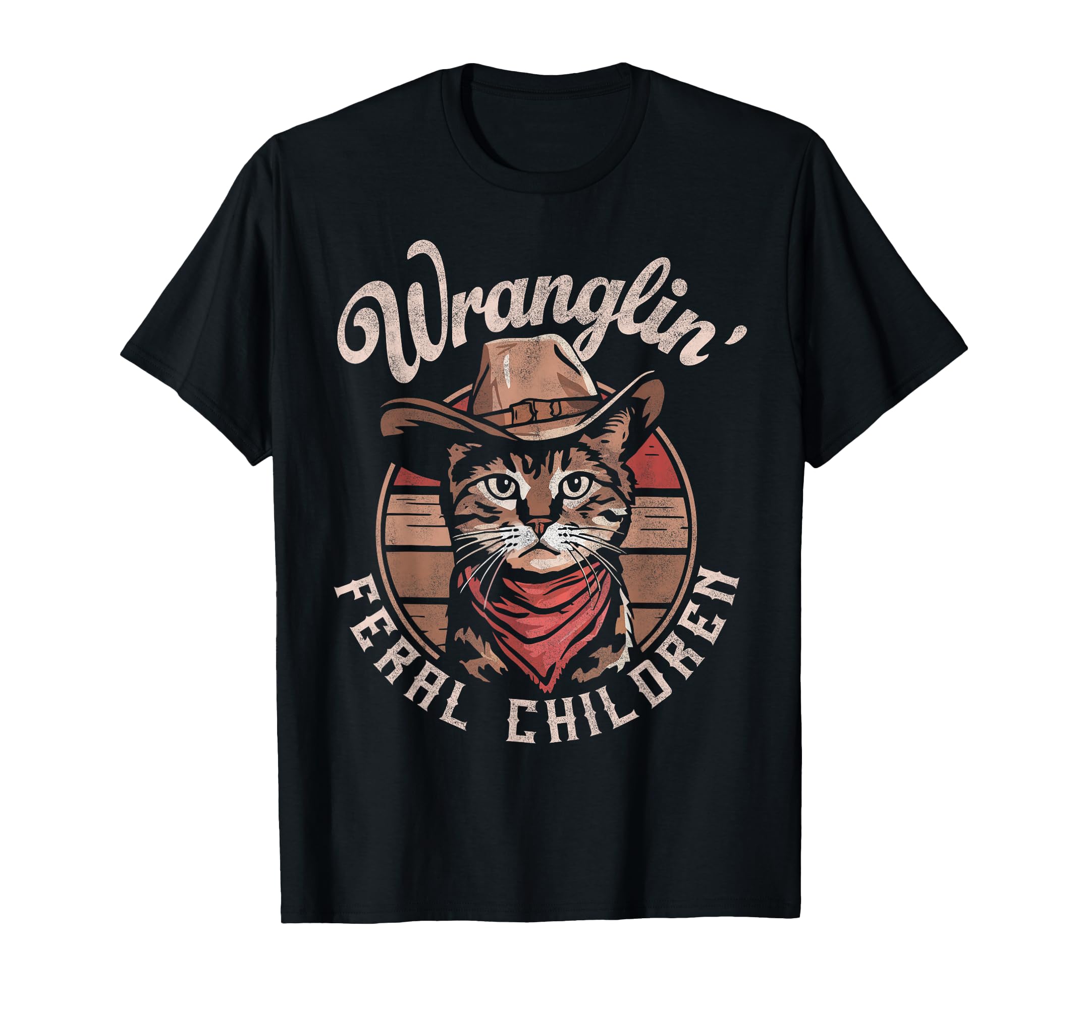 Wranglin Feral Children Cowboy Cat 90S T-Shirt - Aesthetic Graphic Unisex - T-Shirt, Sweatshirt, Hoodie