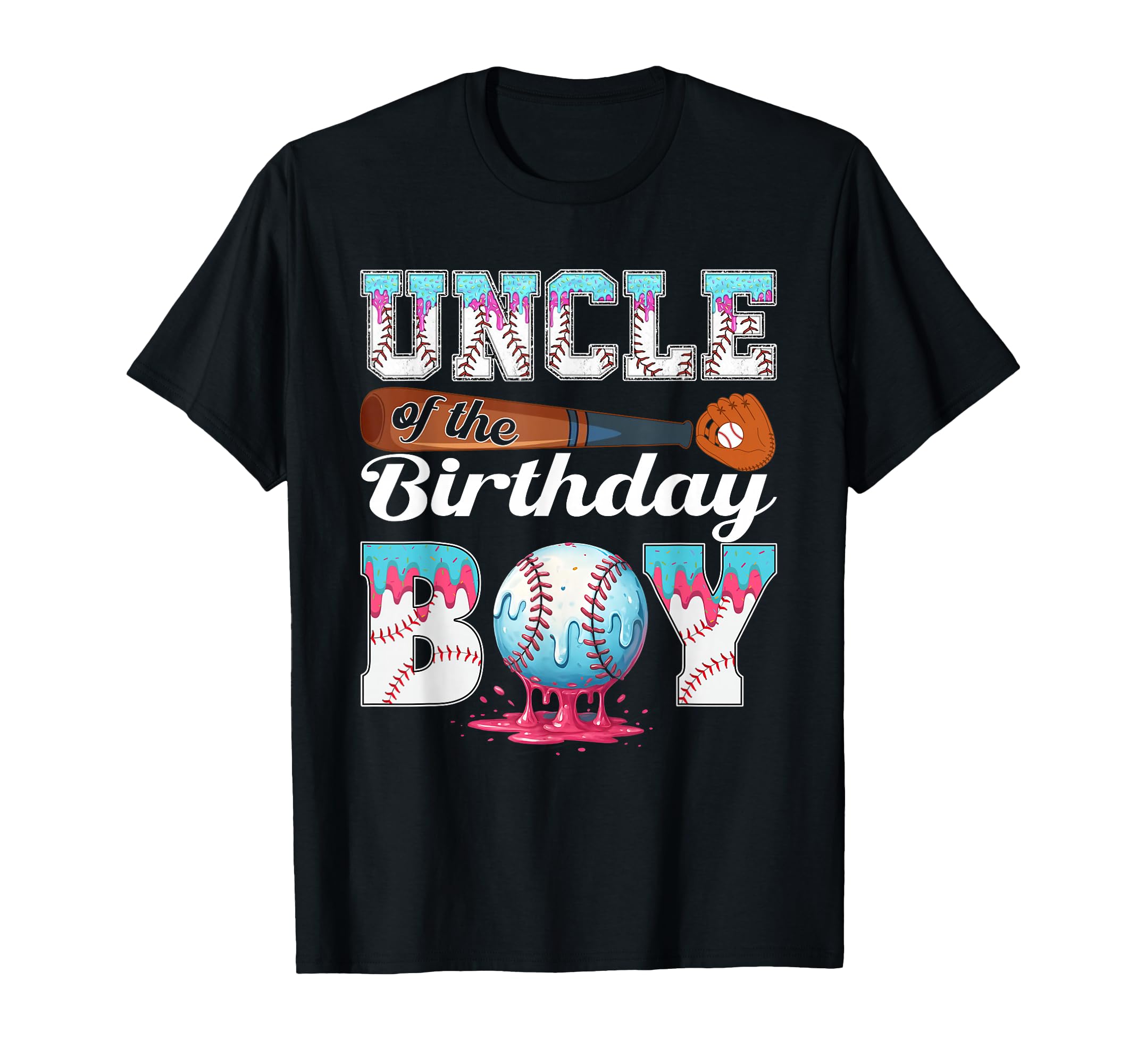 Baseball Ice Cream Drip Uncle T-Shirt - Streetwear Style for Adults - T-Shirt, Sweatshirt, Hoodie