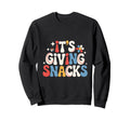 Its Giving Snacks Funny Baseball Sweatshirt - Novelty Apparel for Adults - T-Shirt, Sweatshirt, Hoodie