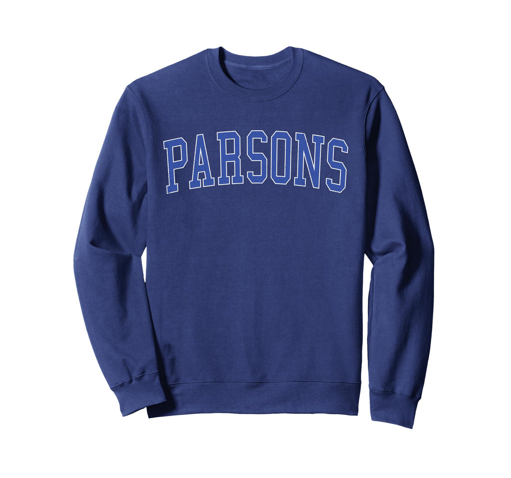 Parsons Ks Distressed Blue Varsity Sweatshirt - Trendy Graphic for Adults - T-Shirt, Sweatshirt, Hoodie