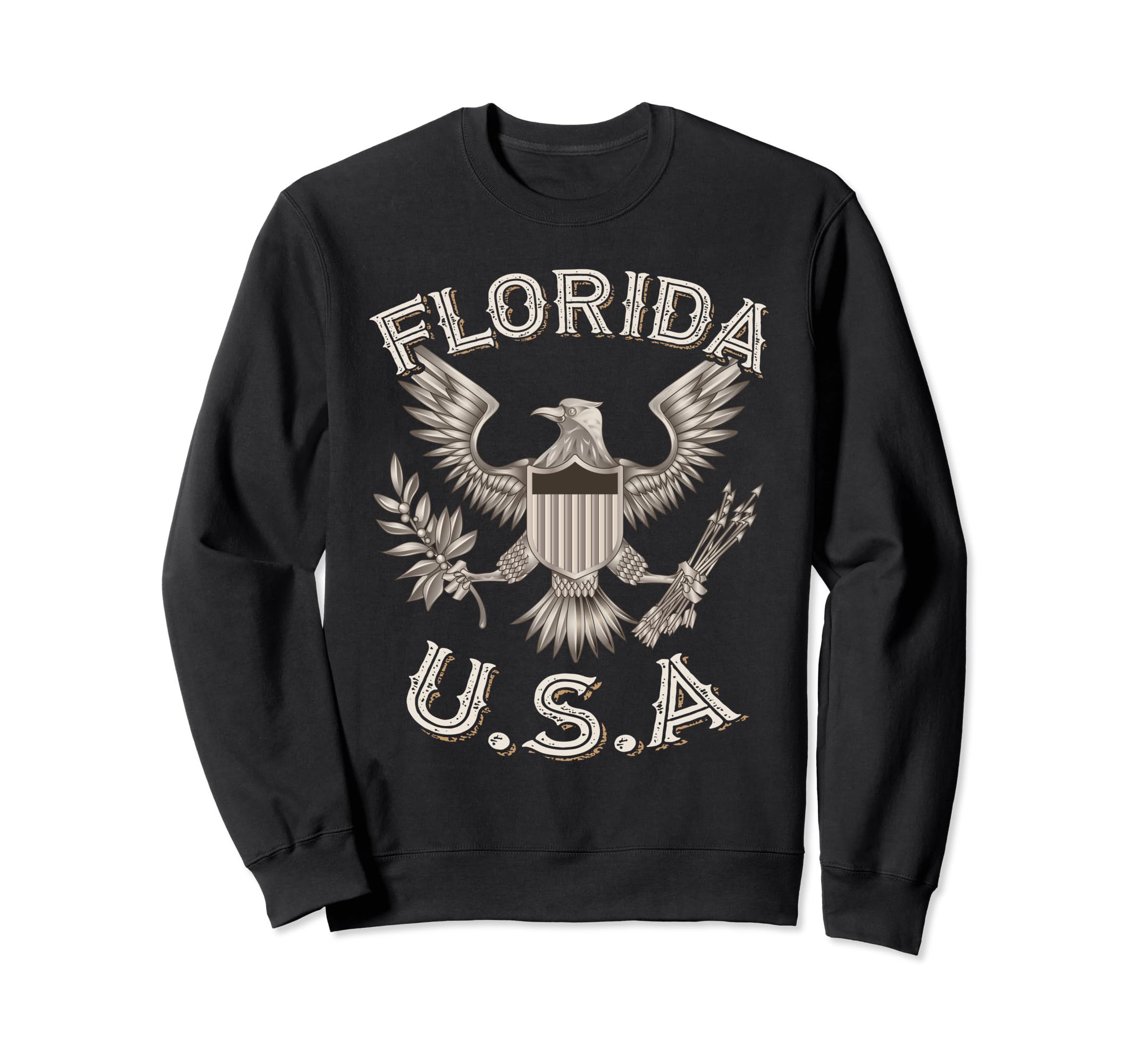 Florida Usa Patriot Eagle Sweatshirt - Casual Everyday Wear Unisex - T-Shirt, Sweatshirt, Hoodie