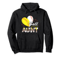 Aunt Both Baseball Softball Mothers Hoodie - Minimalist Print for Adults - T-Shirt, Sweatshirt, Hoodie
