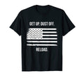 Us American Flag Distressed Get Up Dust T-Shirt - Graphic Print Men Women - T-Shirt, Sweatshirt, Hoodie
