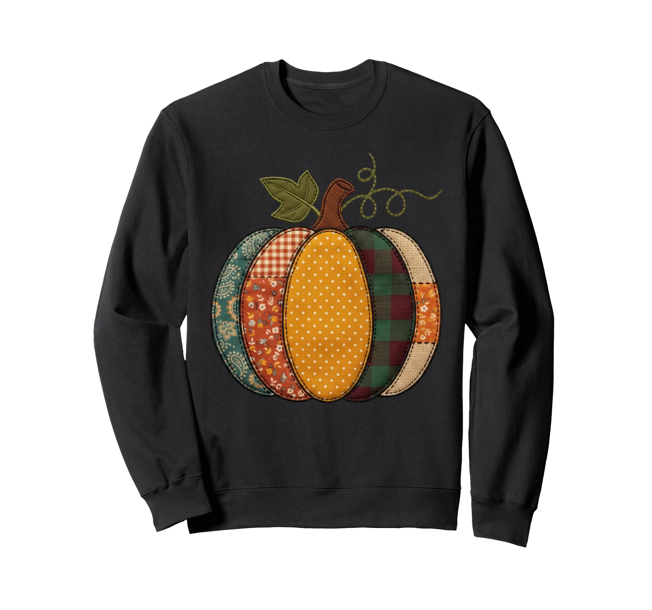 Popular Pumpkin Patchwork Autumn Sweatshirt - Trendy Graphic for Adults - T-Shirt, Sweatshirt, Hoodie