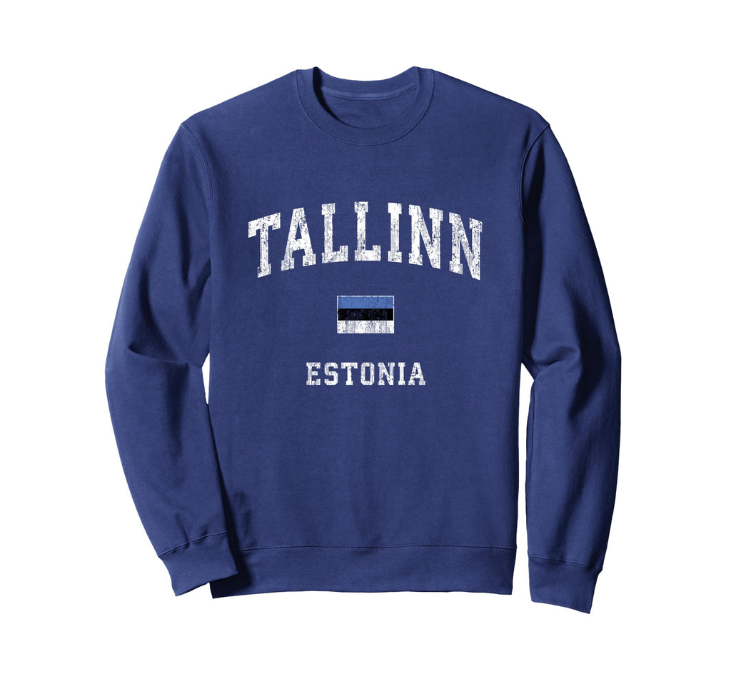 Tallinn Estonia Athletic Sports Sweatshirt - Custom Art Print Men Women - T-Shirt, Sweatshirt, Hoodie