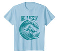 He Is Rizzin Christian Jesus Surfing Funny T-Shirt - Trendy Graphic Unisex - T-Shirt, Sweatshirt, Hoodie