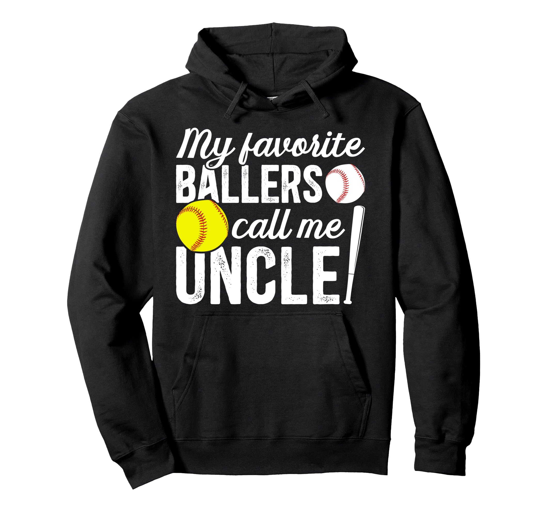 My Favorite Ballers Call Me Uncle Hoodie - Aesthetic Graphic for Adults - T-Shirt, Sweatshirt, Hoodie