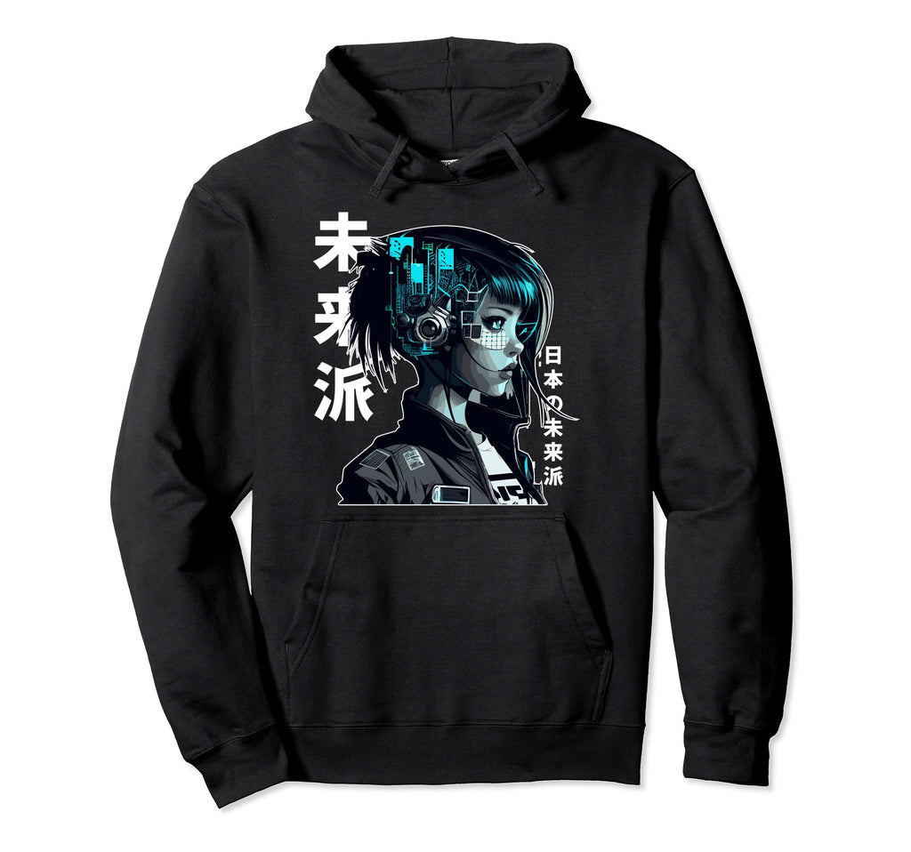 Japanese Anime Urban Cyber Vaporwave Hoodie - Trendy Graphic for Adults - T-Shirt, Sweatshirt, Hoodie