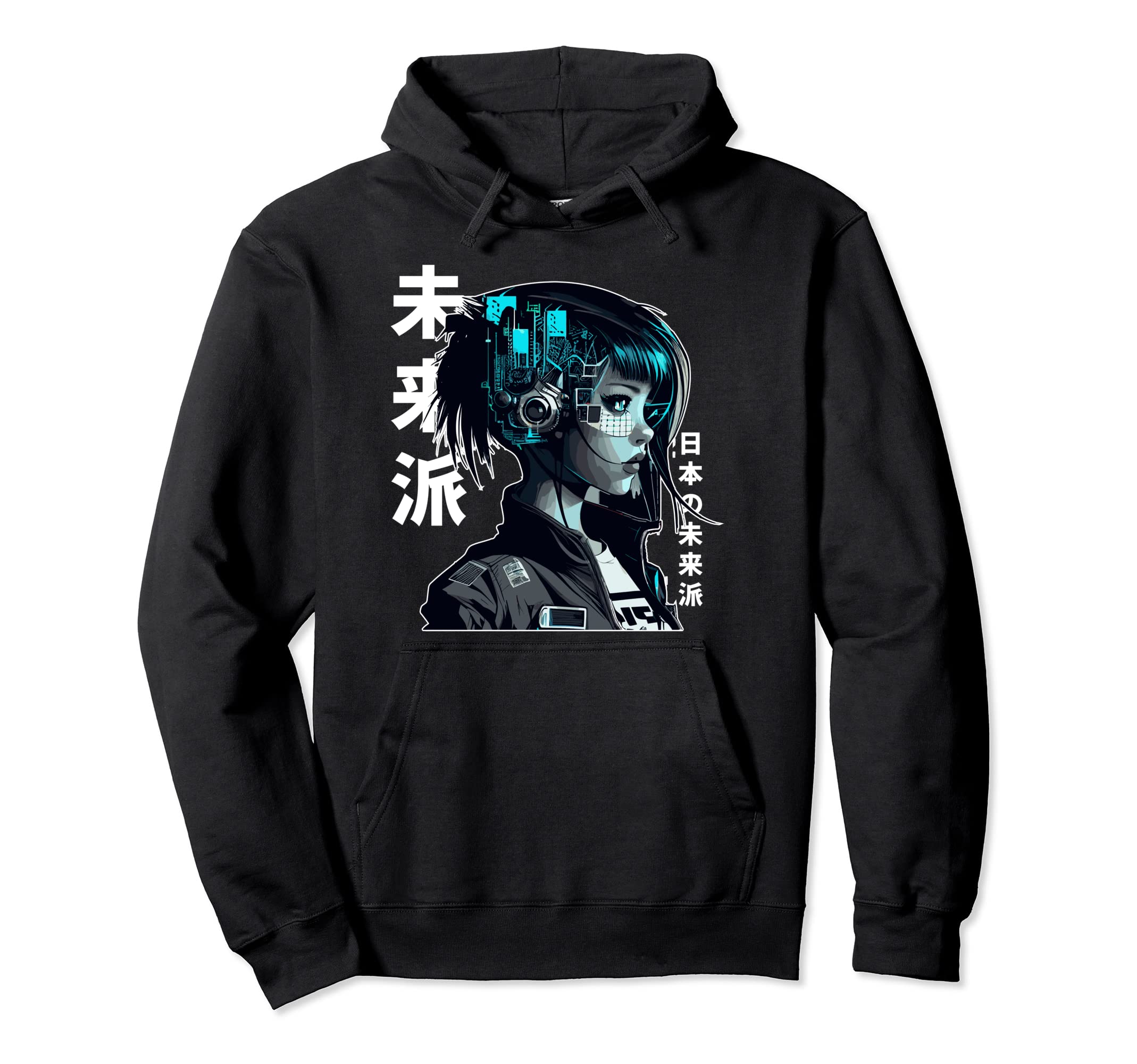Japanese Anime Urban Cyber Vaporwave Hoodie - Trendy Graphic for Adults - T-Shirt, Sweatshirt, Hoodie