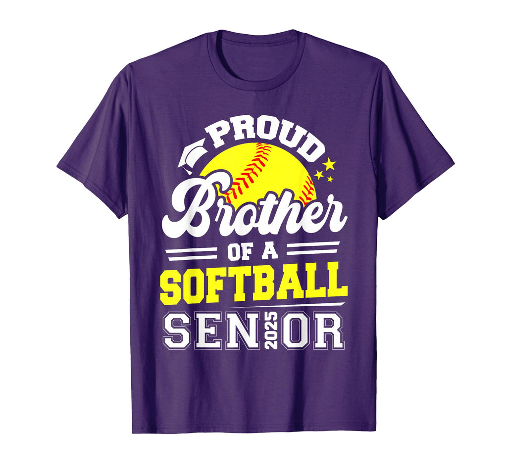 Proud Brother Softball Senior 2025 T-Shirt - Fun Novelty Design Men Women - T-Shirt, Sweatshirt, Hoodie