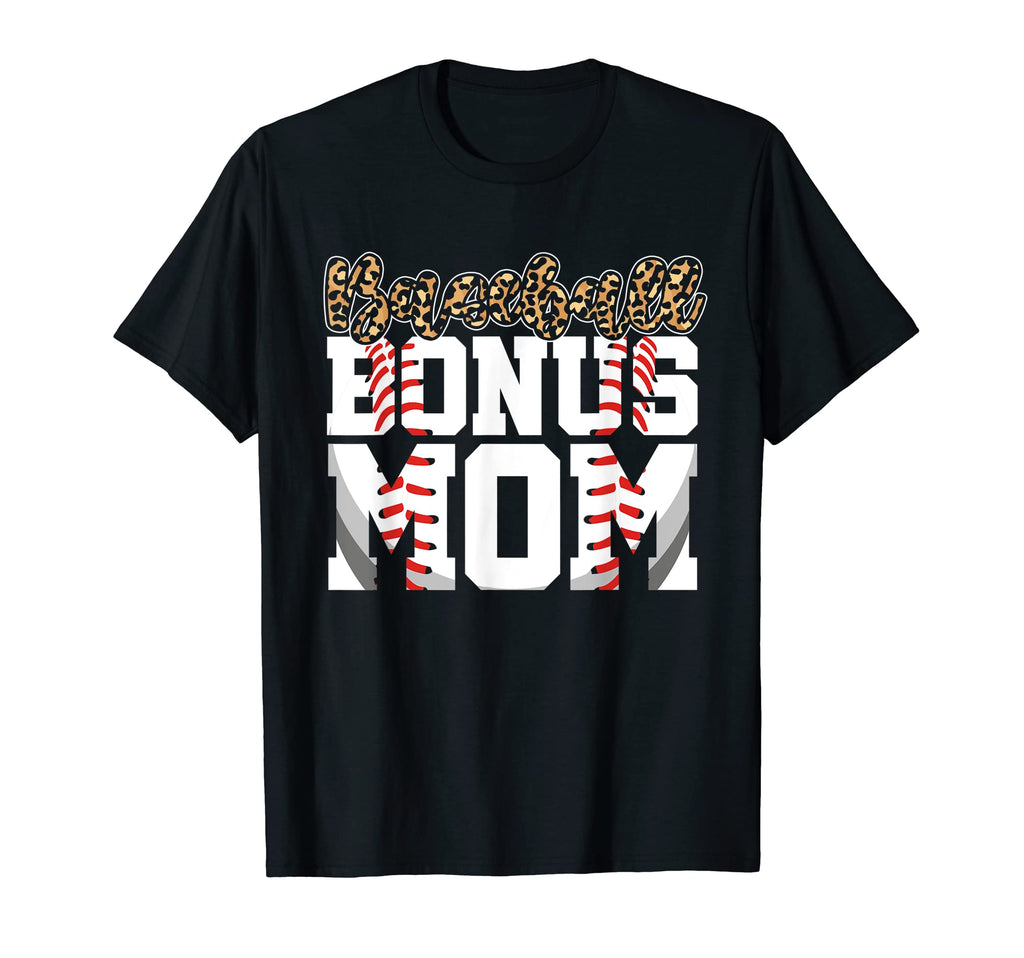 Leopard Baseball Bonus Mom Stepmother T-Shirt - Minimalist Print Unisex - T-Shirt, Sweatshirt, Hoodie