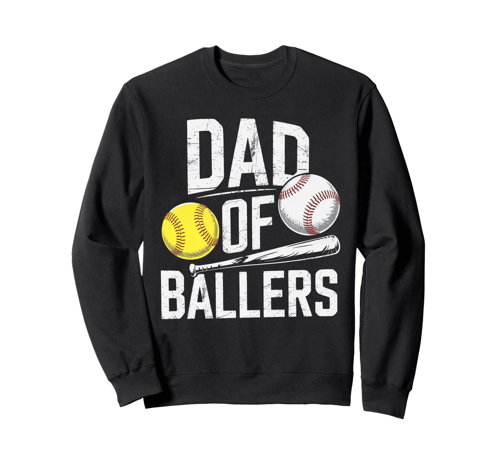 Dad Ballers Dad Baseball And Sweatshirt - Aesthetic Graphic Men Women - T-Shirt, Sweatshirt, Hoodie