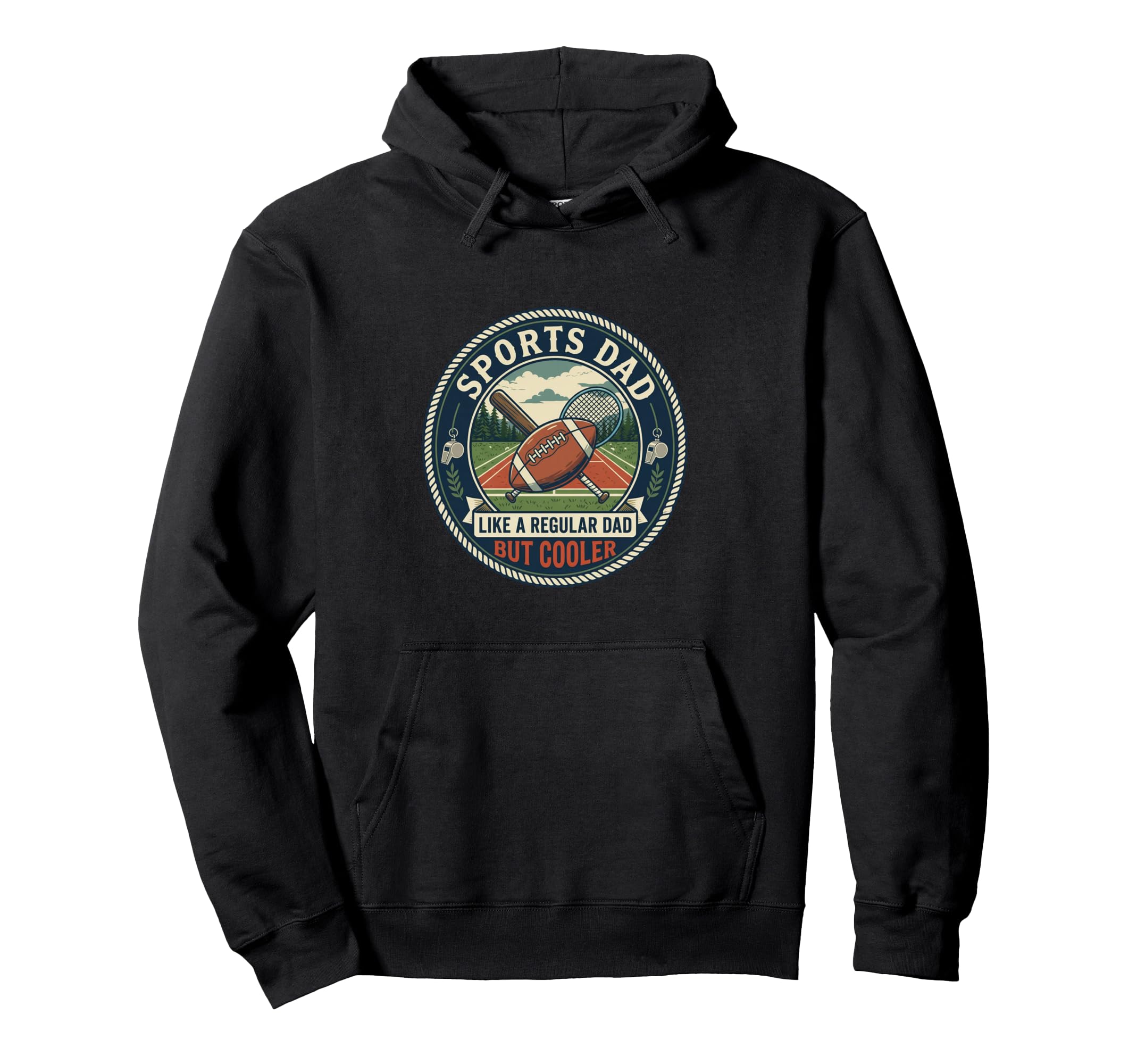 Sports Dad Game Fan Watching Sports Hoodie - Streetwear Style Men Women - T-Shirt, Sweatshirt, Hoodie