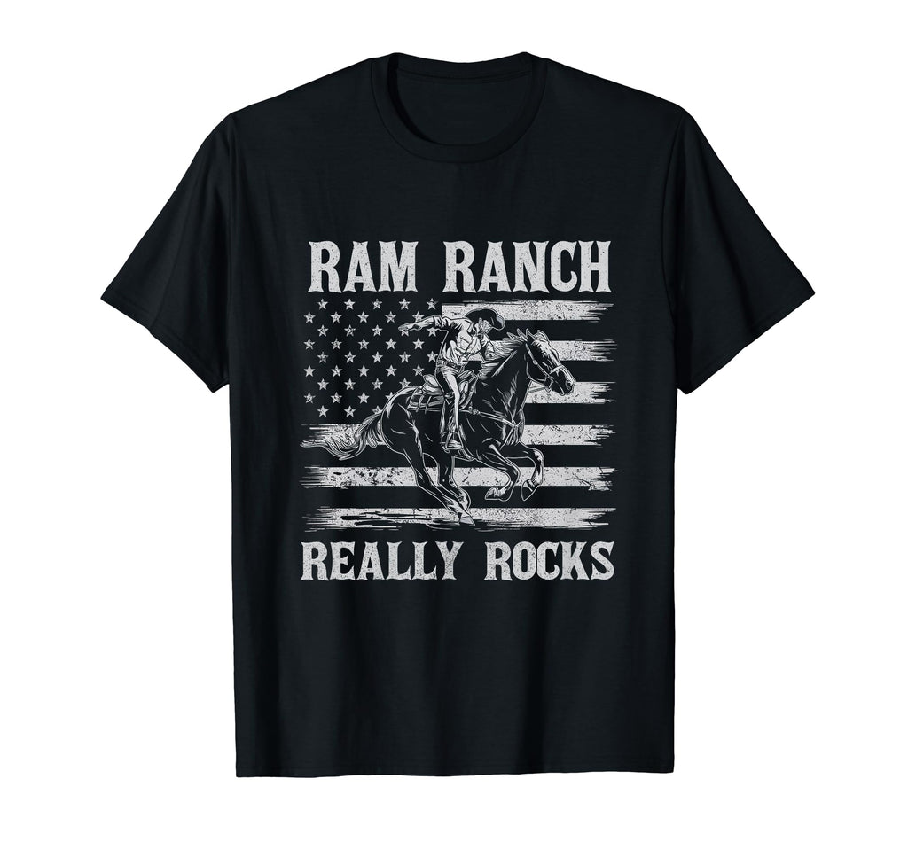 Ram Ranch Really Rocks Cowboy T-Shirt - Unique Graphic for Adults - T-Shirt, Sweatshirt, Hoodie