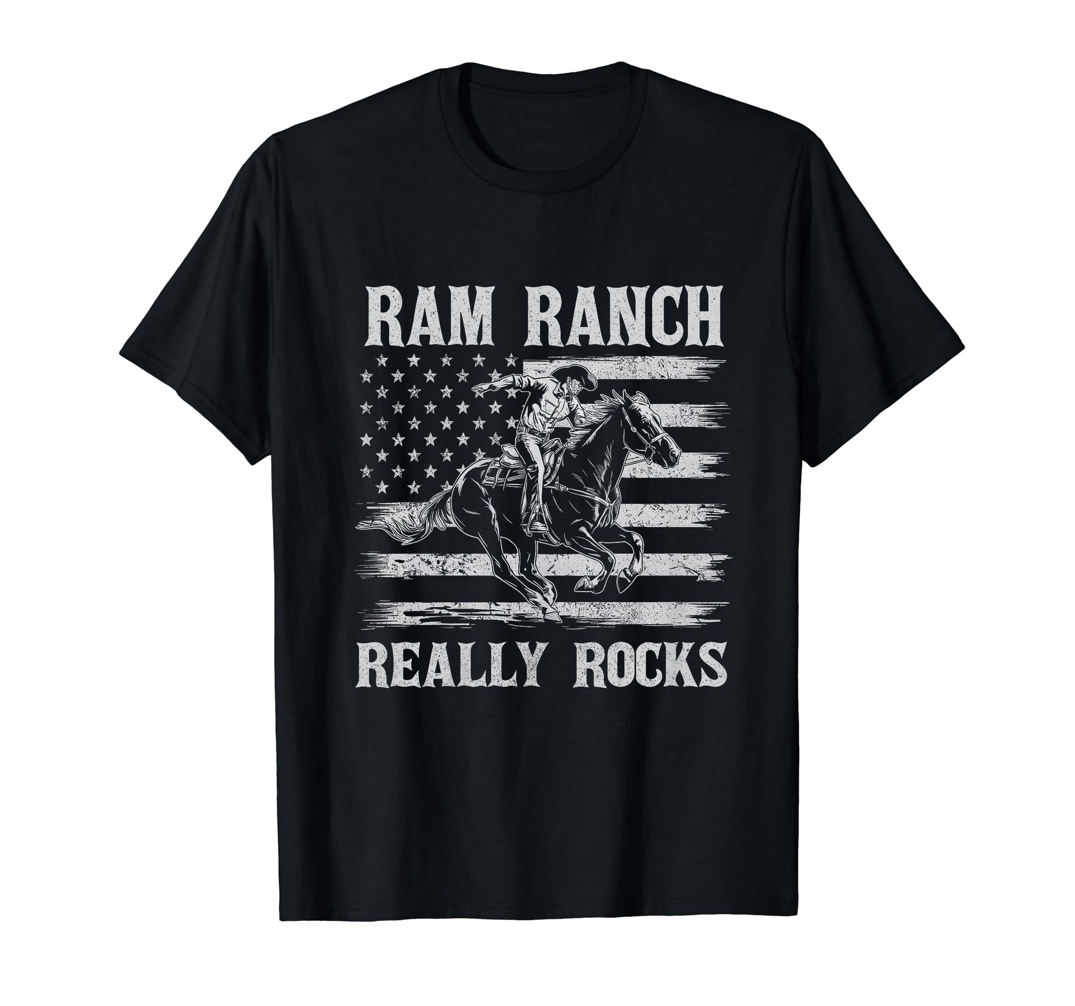 Ram Ranch Really Rocks Cowboy T-Shirt - Unique Graphic for Adults - T-Shirt, Sweatshirt, Hoodie