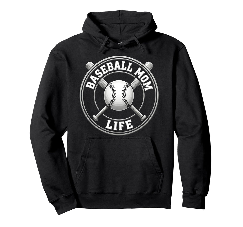 Baseball Mom Life Hoodie - Custom Art Print for Adults - T-Shirt, Sweatshirt, Hoodie
