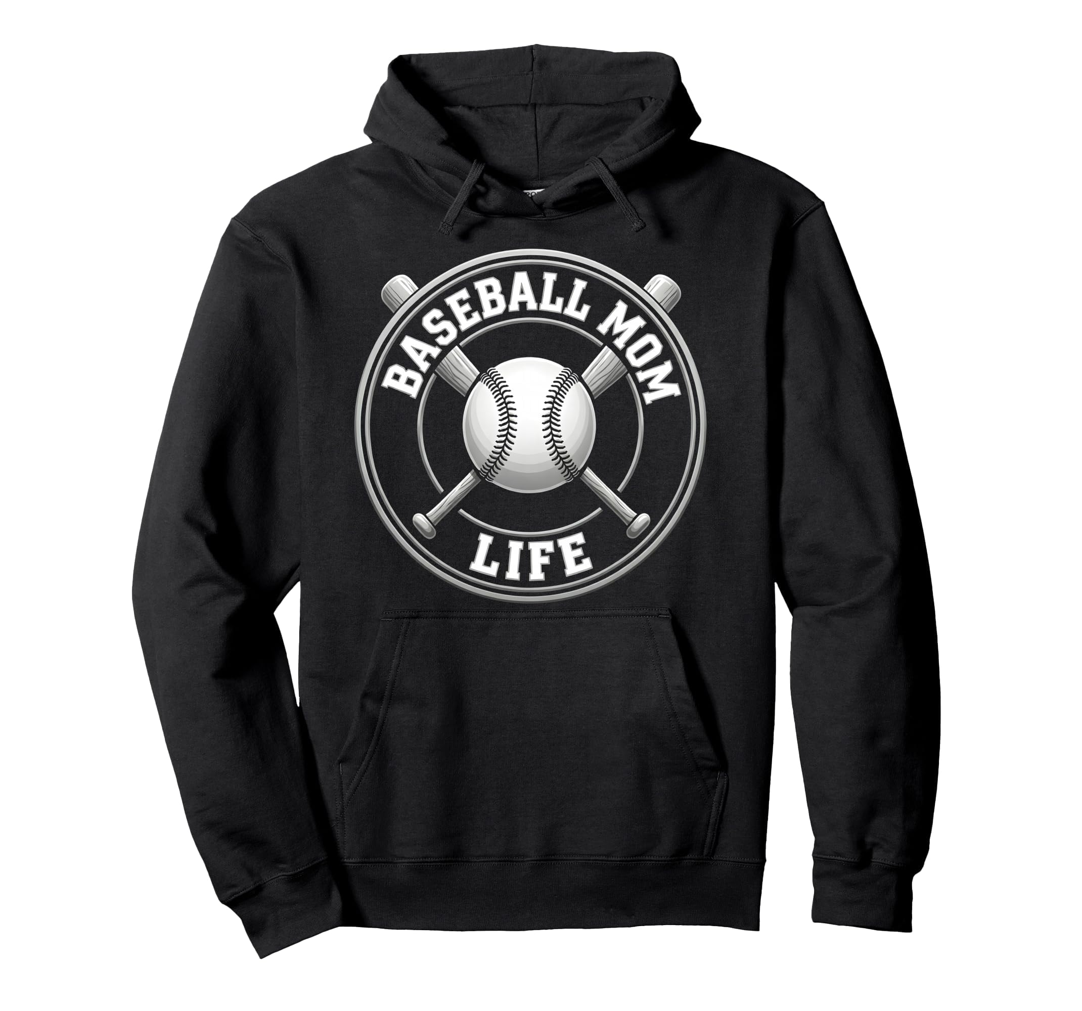 Baseball Mom Life Hoodie - Custom Art Print for Adults - T-Shirt, Sweatshirt, Hoodie