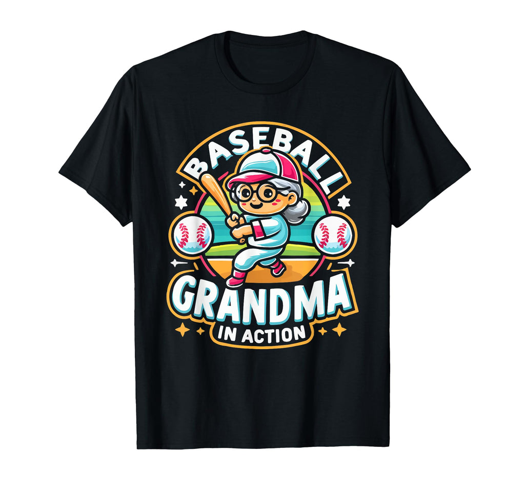 Baseball Grandma Grandmother Granny T-Shirt - Graphic Print for Adults - T-Shirt, Sweatshirt, Hoodie