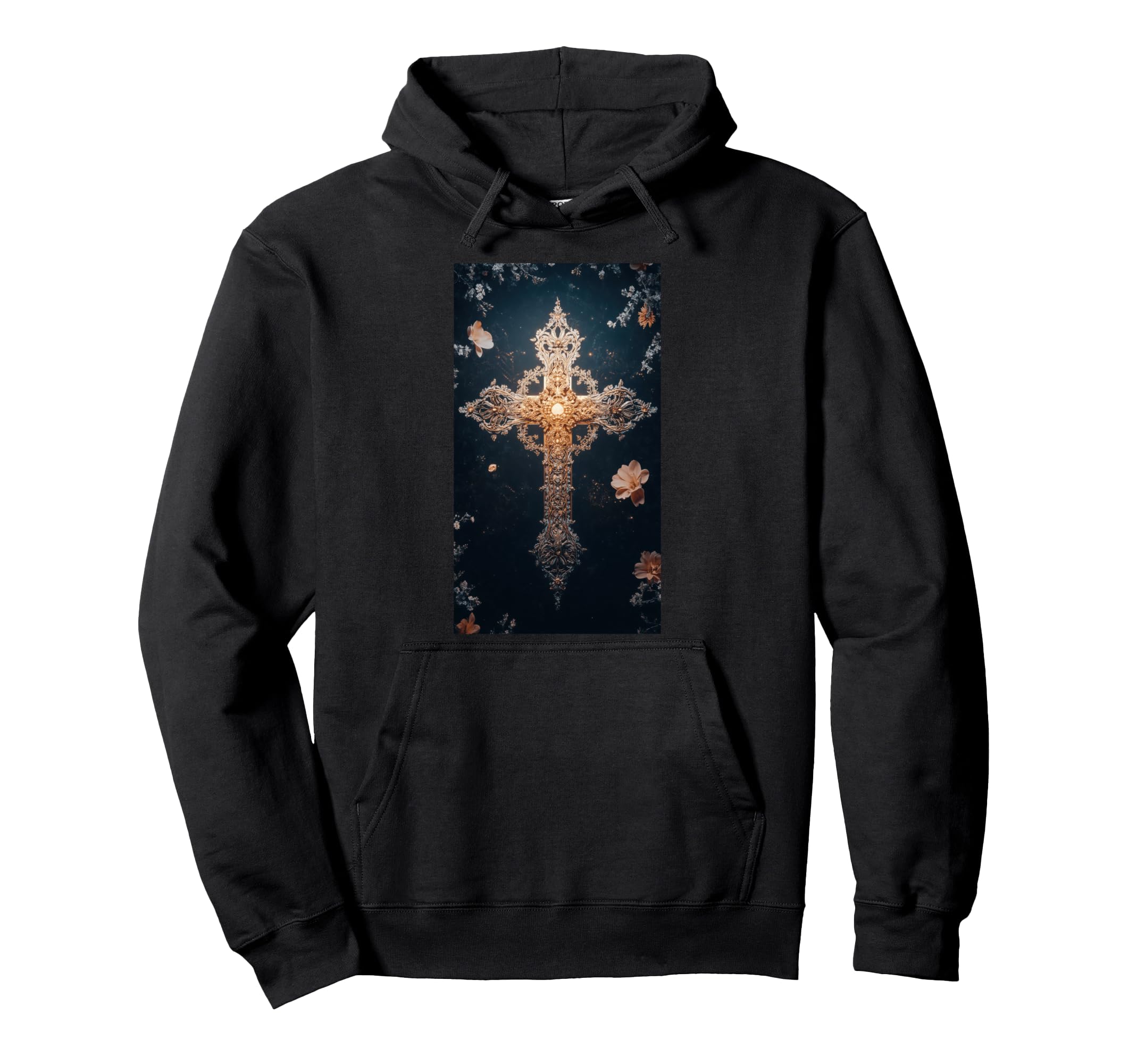 Gothic Cross Grunge Aesthetic Y2K Hoodie - Fun Novelty Design Men Women - T-Shirt, Sweatshirt, Hoodie