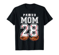 Proud Mom Baseball Player Number 28 T-Shirt - Custom Art Print Men Women - T-Shirt, Sweatshirt, Hoodie