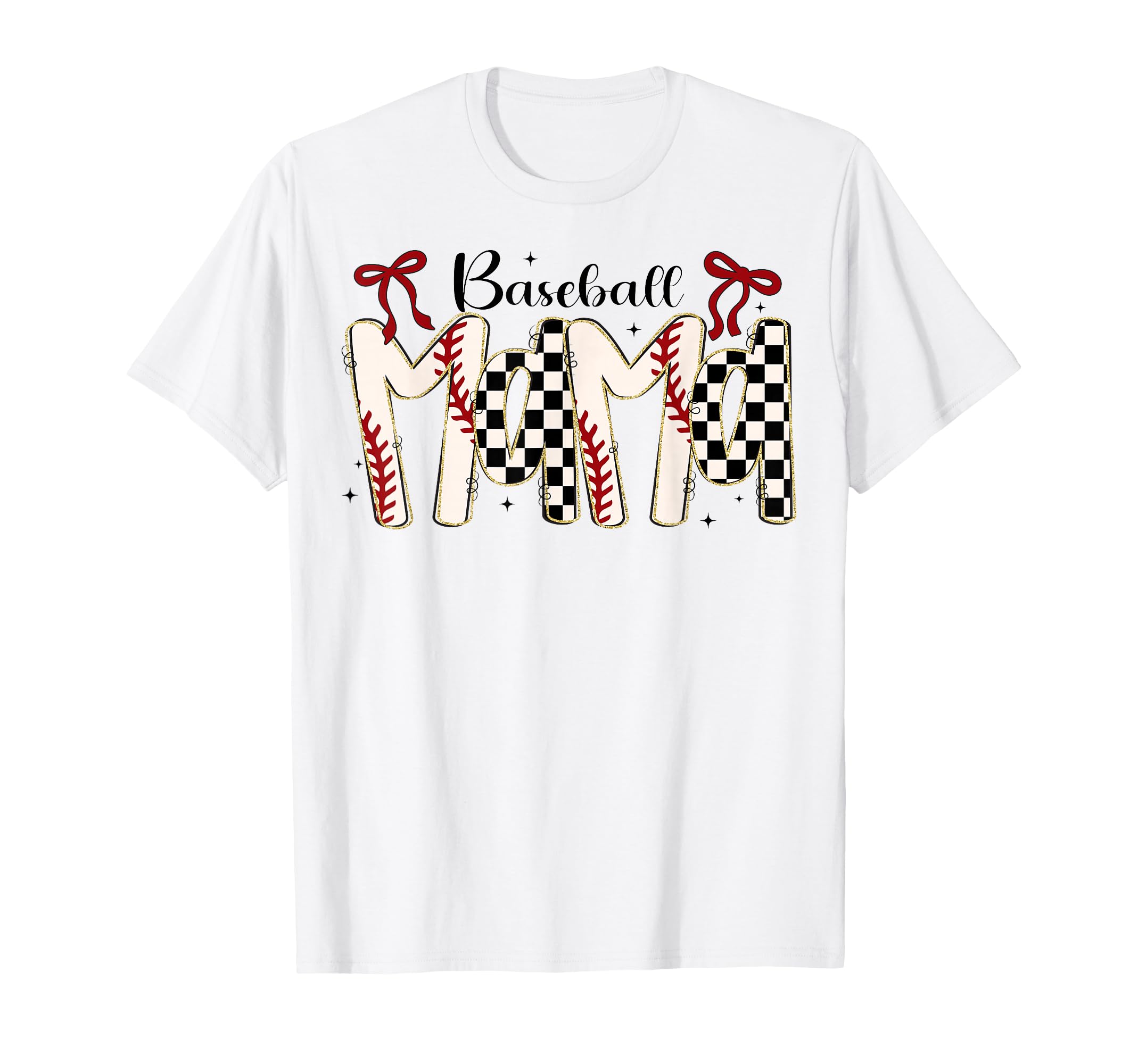 Baseball Mama Coquette Bow Game Day T-Shirt - Novelty Apparel Unisex - T-Shirt, Sweatshirt, Hoodie