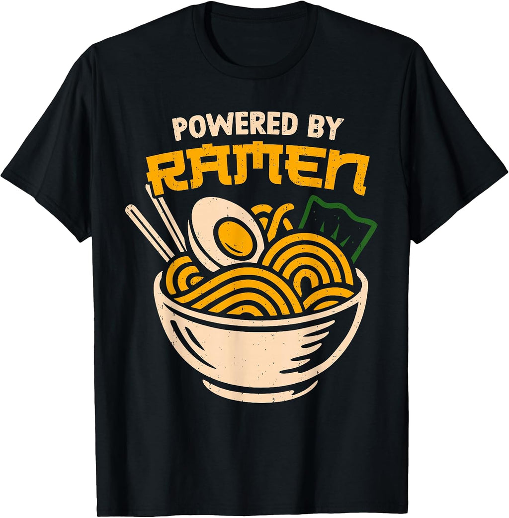 Powered By Ramen Japanese Noodles - Adult & Kids T-Shirts, Sweatshirts & Hoodies apparel design preview 1
