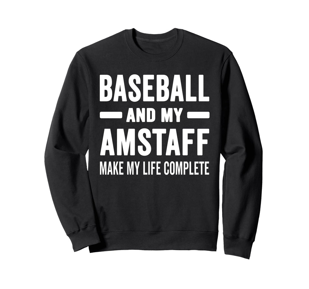 Baseball And My Amstaff Mama Dog Sweatshirt - Graphic Print for Adults - T-Shirt, Sweatshirt, Hoodie