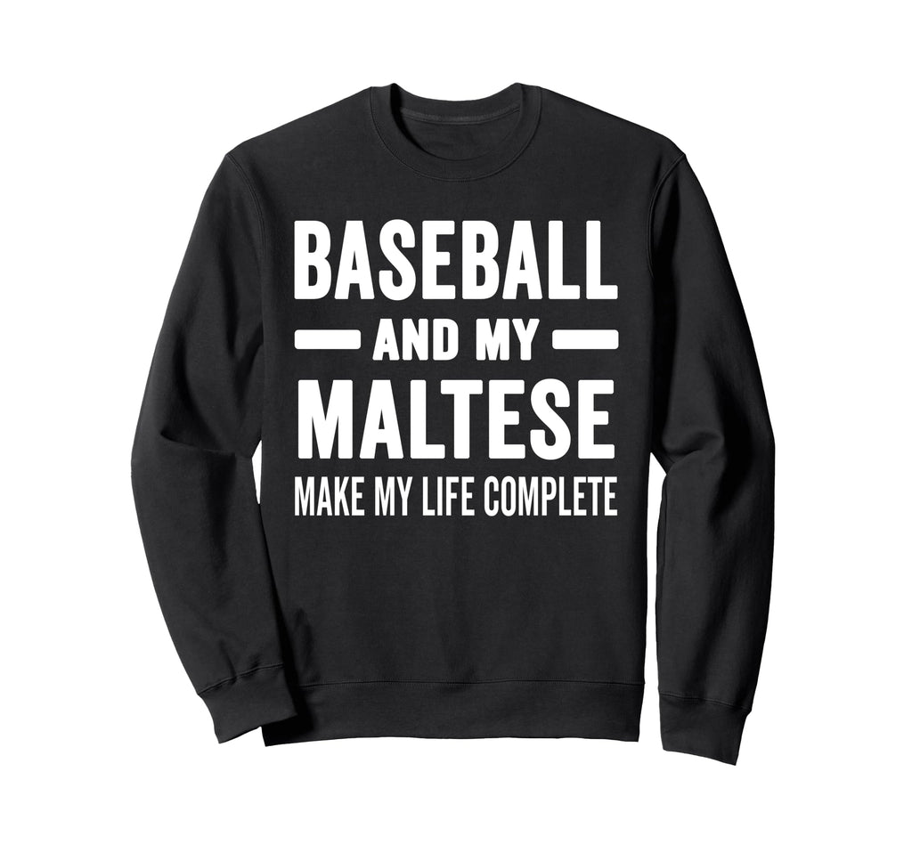 Baseball And My Maltese Mama Dog Sweatshirt - Graphic Print for Adults - T-Shirt, Sweatshirt, Hoodie