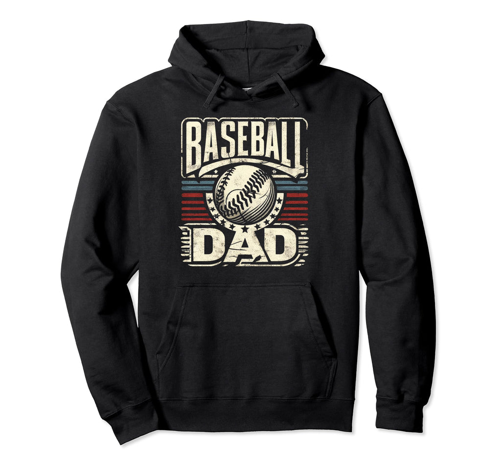 Baseball Dad Fathers Day Hoodie - Aesthetic Graphic for Adults - T-Shirt, Sweatshirt, Hoodie