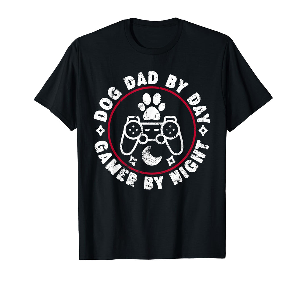 Dog Dad Day Gamer Night Console Player T-Shirt - Trendy Graphic for Adults - T-Shirt, Sweatshirt, Hoodie