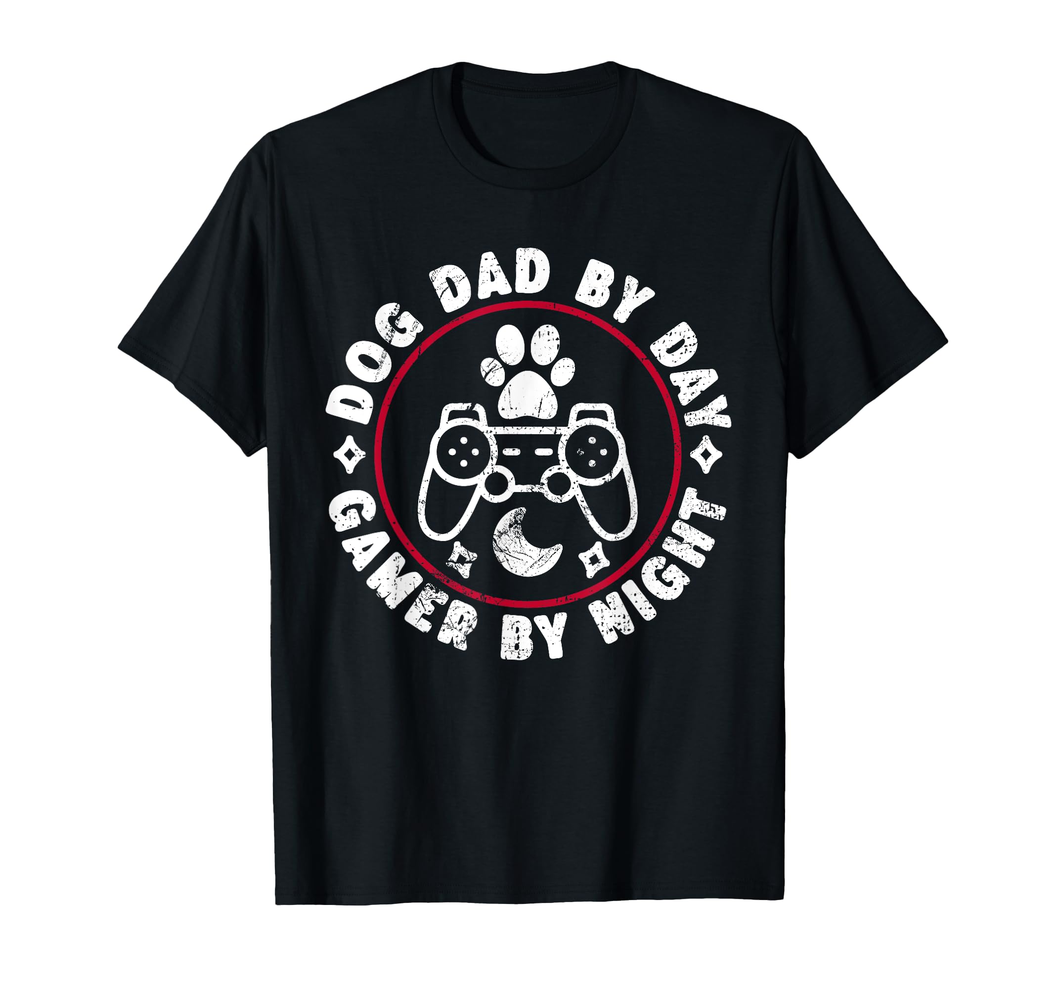 Dog Dad Day Gamer Night Console Player T-Shirt - Trendy Graphic for Adults - T-Shirt, Sweatshirt, Hoodie