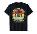Awesome Since January 1971 52Nd T-Shirt - Minimalist Print for Adults - T-Shirt, Sweatshirt, Hoodie