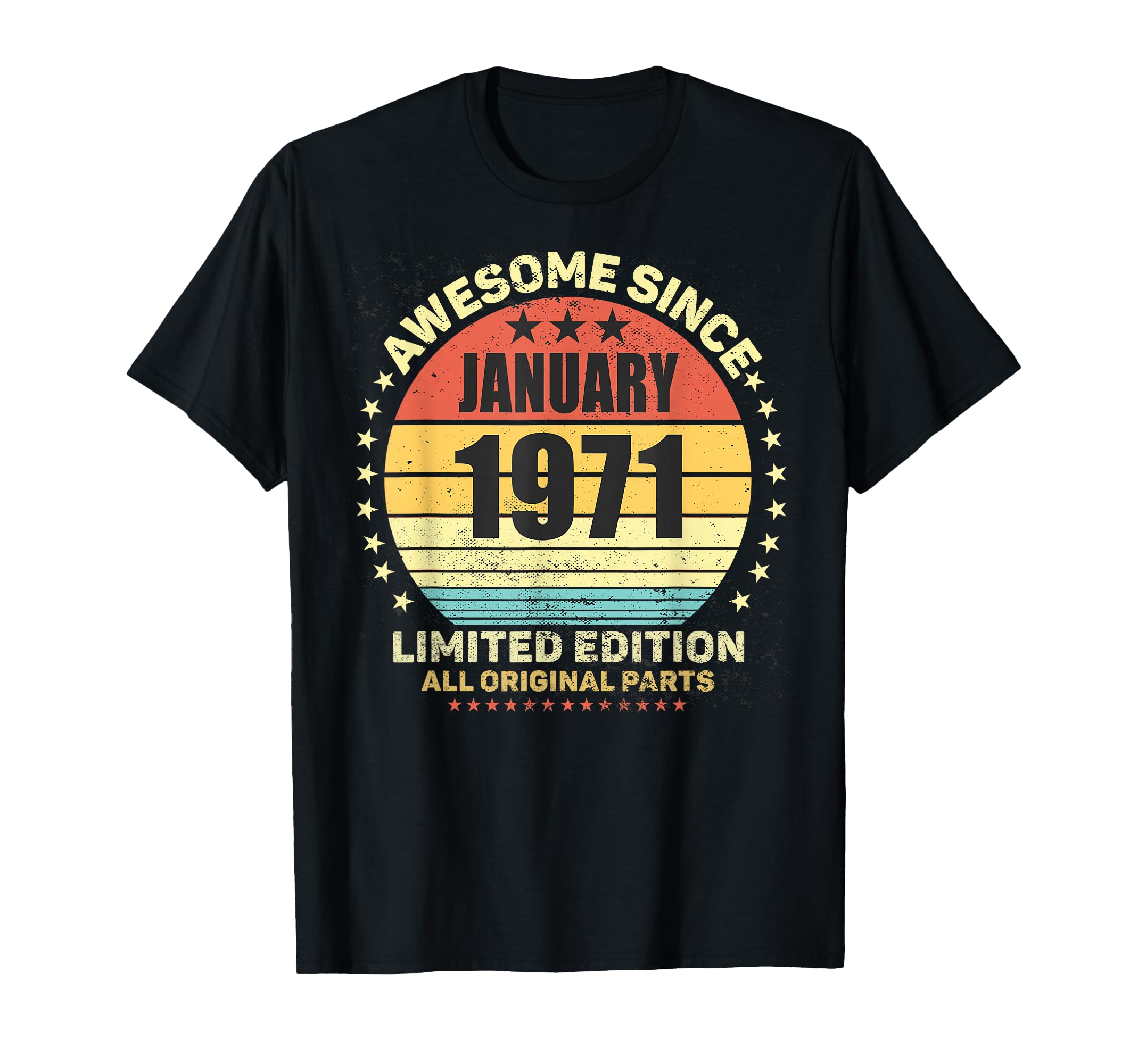 Awesome Since January 1971 52Nd T-Shirt - Minimalist Print for Adults - T-Shirt, Sweatshirt, Hoodie