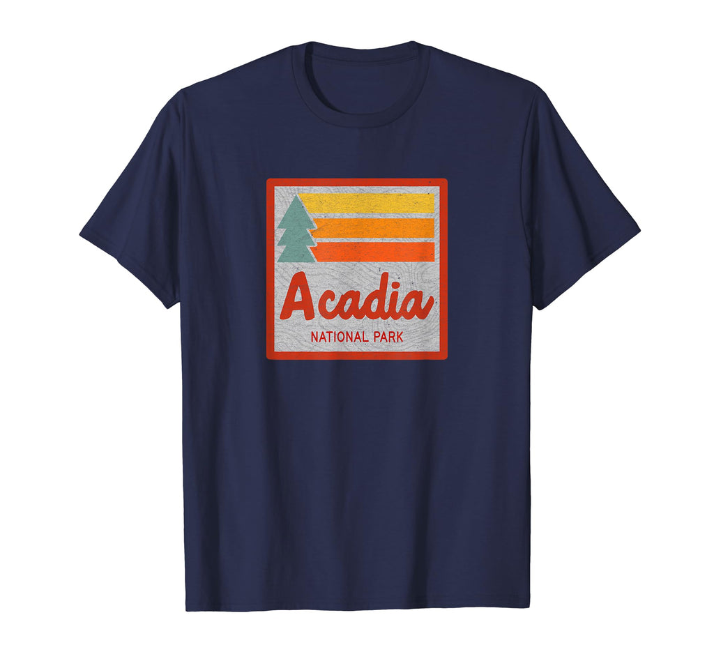 Acadia National Park Stripes T-Shirt - Fun Novelty Design for Adults - T-Shirt, Sweatshirt, Hoodie