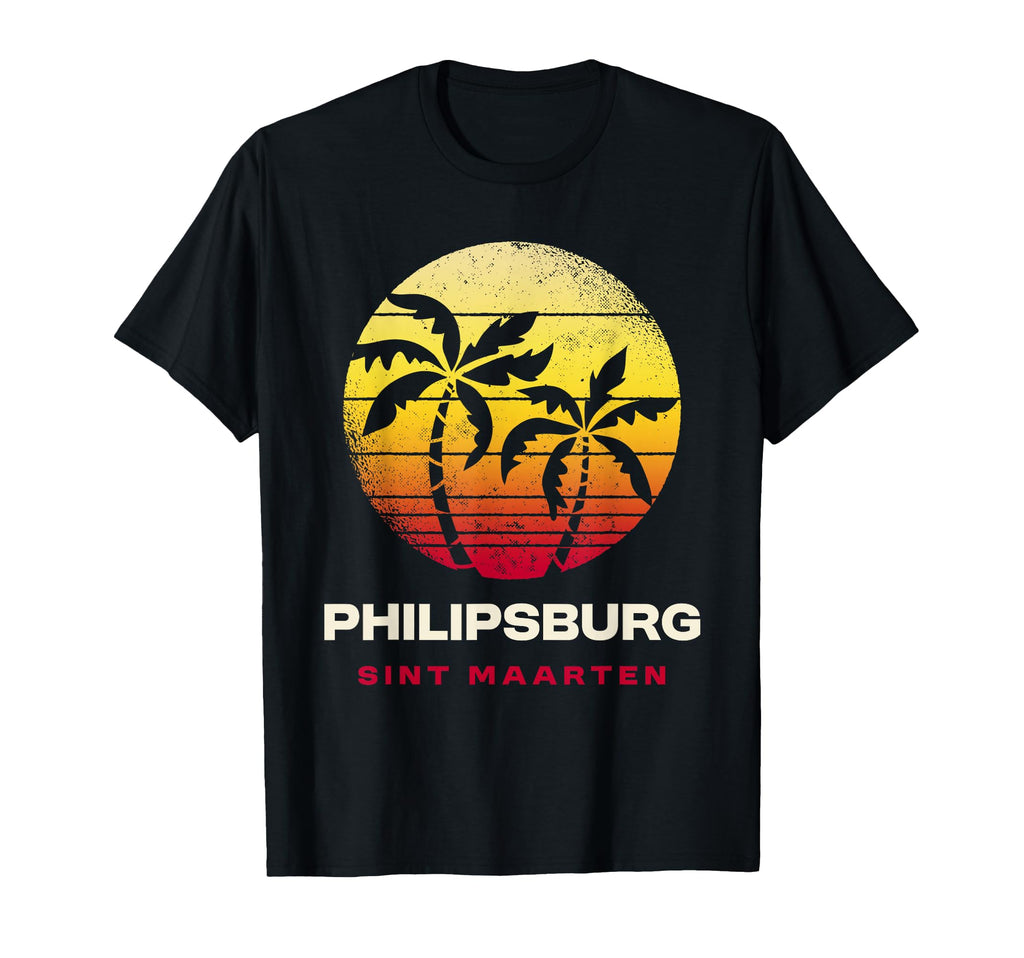 Philipsburg Sint Maarten Sunset T-Shirt - Trendy Graphic Men Women - T-Shirt, Sweatshirt, Hoodie