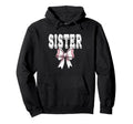 Coquette Baseball Bow Mom Sister Hoodie - Novelty Apparel for Adults - T-Shirt, Sweatshirt, Hoodie