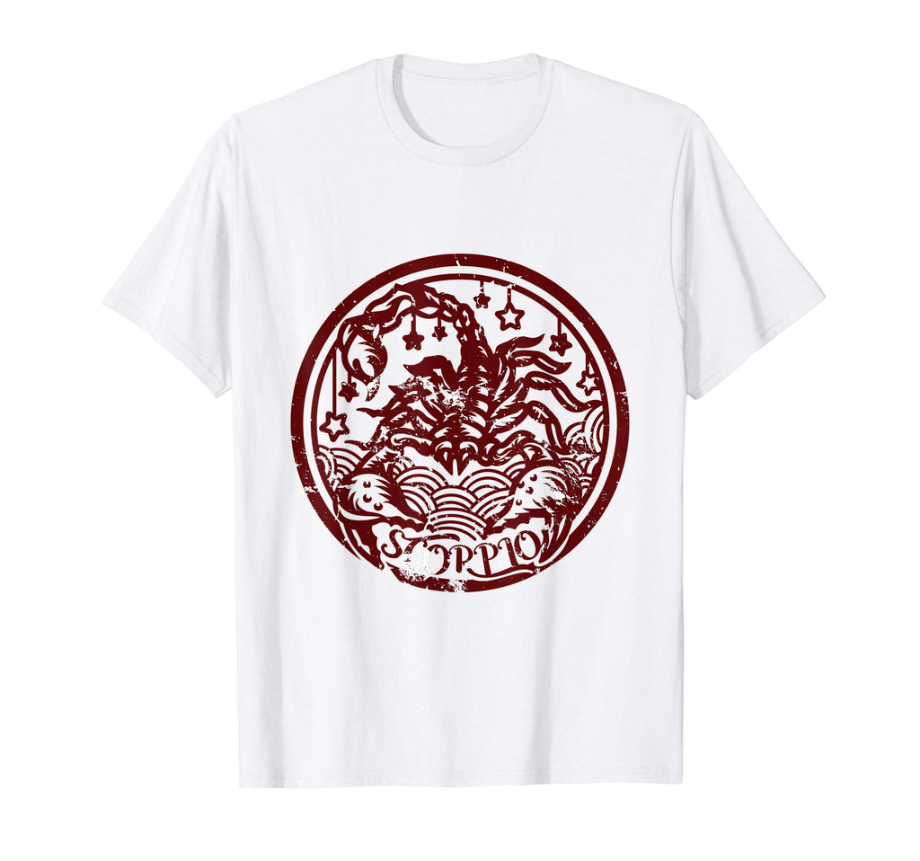Distressed Scorpio Symbol Zodiac Sign T-Shirt - Trendy Graphic for Adults - T-Shirt, Sweatshirt, Hoodie