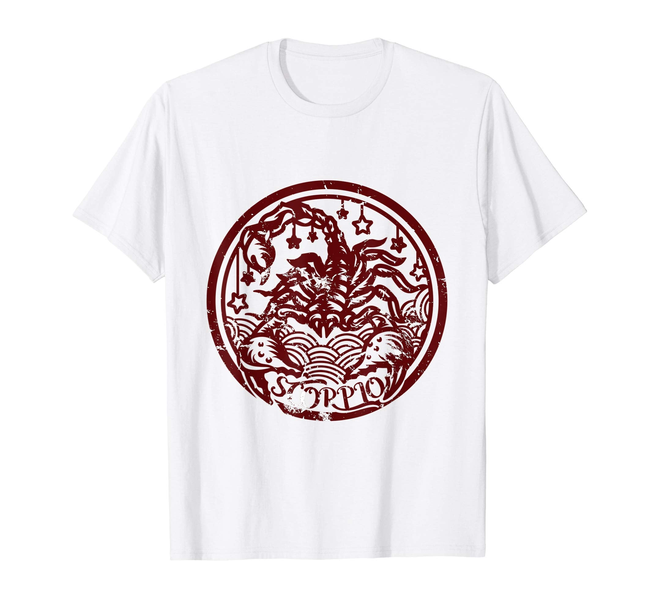 Distressed Scorpio Symbol Zodiac Sign T-Shirt - Trendy Graphic for Adults - T-Shirt, Sweatshirt, Hoodie