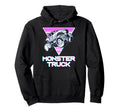 Vaporwave Aesthetic Monster Truck Hoodie - Streetwear Style Men Women - T-Shirt, Sweatshirt, Hoodie