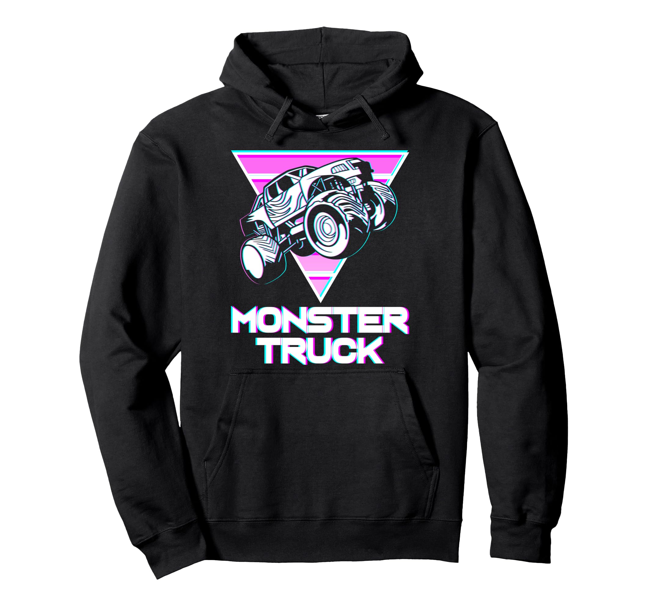 Vaporwave Aesthetic Monster Truck Hoodie - Streetwear Style Men Women - T-Shirt, Sweatshirt, Hoodie